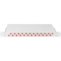 Укомплектованный оптический кросс NIKOMAX NMF-RP24FCUS2-WS-ES-1U-GY