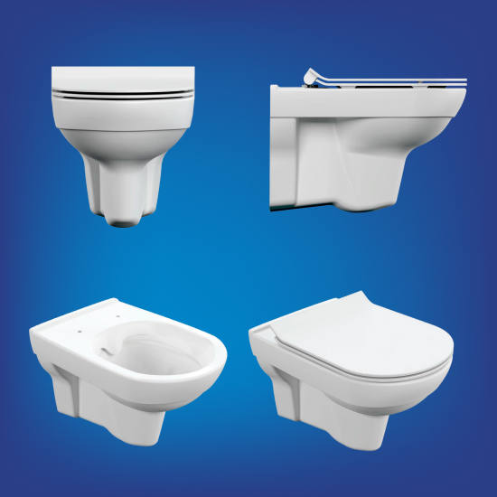 Комплект инсталляция с унитазом Cersanit City Vector с кнопкой Blick, безободковый, с микролифтом, цвет белый