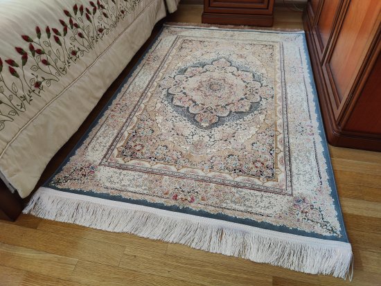 Ковер полиэстер Anosha 200x300 см цвет голубой