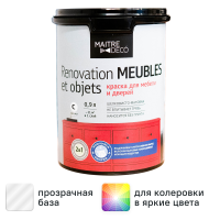 Краска для мебели Maitre Deco Renovation шелковисто-матовая прозрачная база С 0.9 л