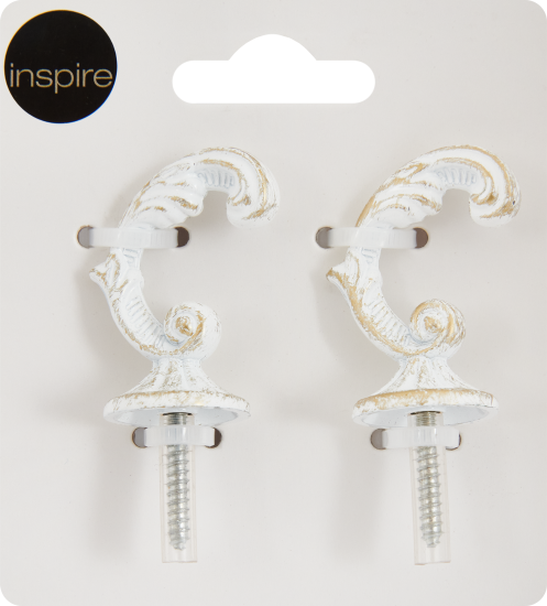 Держатель для штор Inspire 4 см цвет белый классик