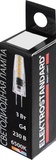 Лампа светодиодная Elektrostandard G4 220 В 3 Вт капсула прозрачная 270 лм холодный белый цвет света