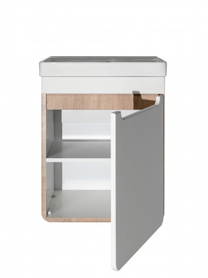 Тумба под раковину подвесная Окинава 50 см цвет белый