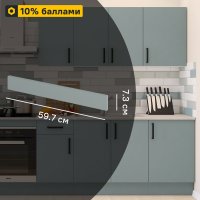 Декоративный фасад для кухонного шкафа под духовку Неман 59.7x7.3 см ЛДСП цвет зеленый