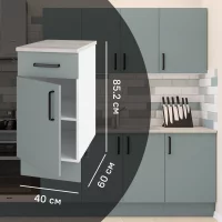 Кухонный шкаф напольный с ящиком Неман 40x85.2x60 см ЛДСП цвет зеленый