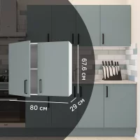 Кухонный шкаф навесной Неман 80x67.6x29 см ЛДСП цвет зеленый