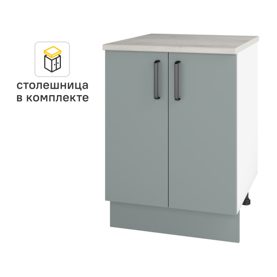Кухонный шкаф напольный Неман 60x85.2x60 см ЛДСП цвет зеленый