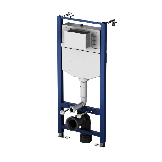 Комплект инсталляция с унитазом AM.PM Struktura Pulse Flash Clean с клавишей, безободковый, с микролифтом, цвет серый