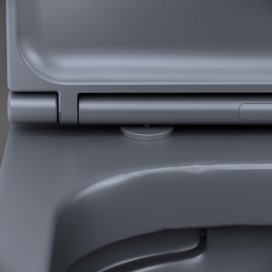 Комплект инсталляция с унитазом AM.PM Struktura Pulse Flash Clean с клавишей, безободковый, с микролифтом, цвет серый