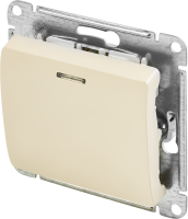 Переключатель встраиваемый Systeme Electric Glossa 1 клавиша цвет бежевый