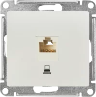 Розетка компьютерная встраиваемая Systeme Electric Glossa RJ45 UTP cat 5e цвет белый