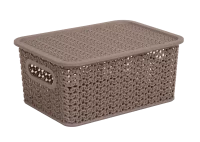 Корзинка Violet Вязь 23.5x17.3x10.6 см прямоугольная цвет шоколад