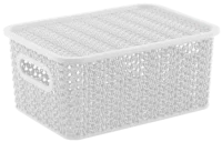 Корзинка Violet Вязь 23.5x17.3x10.6 см прямоугольная цвет белый