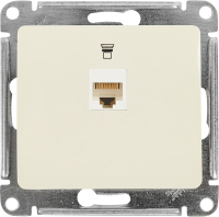 Розетка компьютерная встраиваемая Systeme Electric Glossa RJ45 UTP cat 5e цвет бежевый