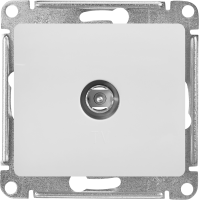 Коннектор ТВ встраиваемый Systeme Electric Glossa цвет белый