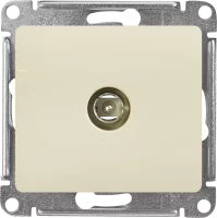 Коннектор ТВ встраиваемый Systeme Electric Glossa цвет бежевый