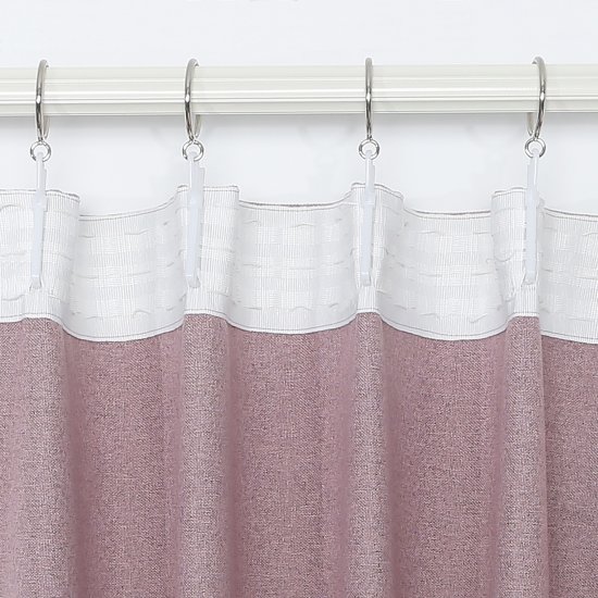 Штора на ленте блэкаут Cashmere 200x300 см цвет розовый