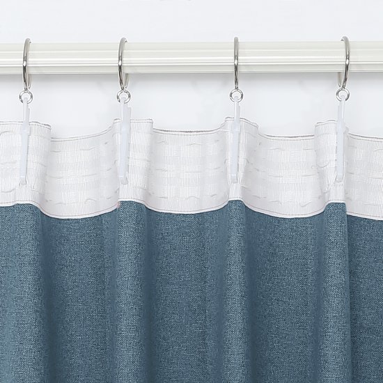 Штора на ленте блэкаут Cashmere 200x300 см цвет синий