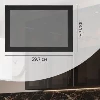 Фасад-витрина кухонного шкафа Вельск 59.7x38.1 см DELINIA ID стекло цвет черный