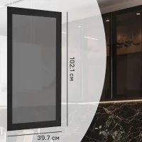Фасад-витрина кухонного шкафа Вельск 39.7x102.1 см DELINIA ID стекло цвет черный