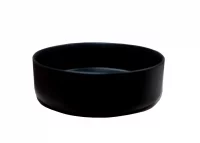 Раковина Slim Krug Black накладная 36 см матовая керамика цвет черный