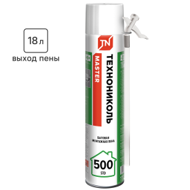 Пена монтажная бытовая Технониколь Master STD 500 выход 18 л летняя 550 мл