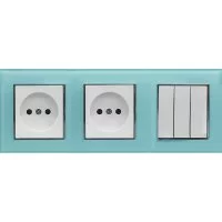 Трехклавишный выключатель + розетки Vesta Electric Комплект-3
