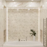 Плитка настенная Azori Forest Lucido Flow 31.5x63 см 1.59 м² глянцевая цвет бежевый мрамор