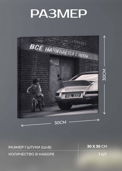 Картина на холсте Начало 30x30 см