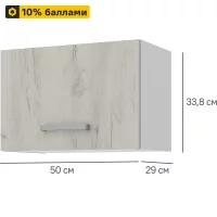 Кухонный шкаф навесной над вытяжкой Дейма светлая 50x33.8x29 см ЛДСП цвет светло-бежевый