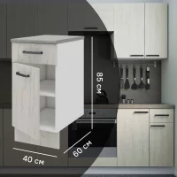 Кухонный шкаф напольный с ящиком Дейма светлая 40x85x60 см ЛДСП цвет светло-бежевый