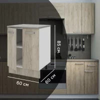 Кухонный шкаф напольный Дейма темная 60x85x60 см ЛДСП цвет коричневый