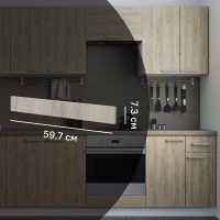 Декоративный фасад для кухонного шкафа под духовку Дейма темная 59.7x7.3 см ЛДСП цвет коричневый