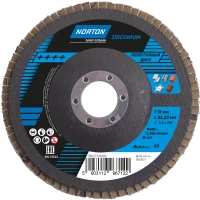 Круг лепестковый торцевой КЛТ2 Norton Р40 115x22.2 мм