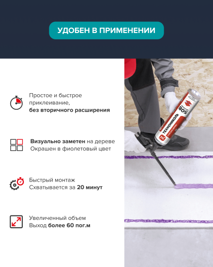 Клей монтажный пистолетный Технониколь 508 Professional всесезонный 1000 мл