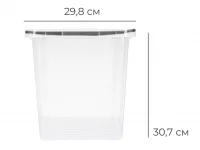 Контейнер Leon 30.7x43.3x29.8 см 26 л полипропилен цвет прозрачный