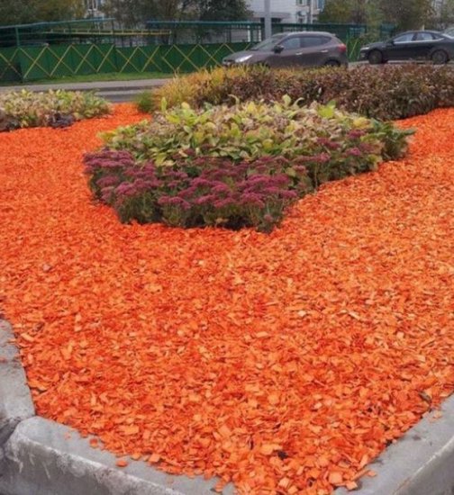 Щепа цвет оранжевый 50 л