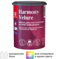 Краска моющаяся элегантная Tikkurila Harmony Velure глубокоматовая прозрачная база С 0.9 л