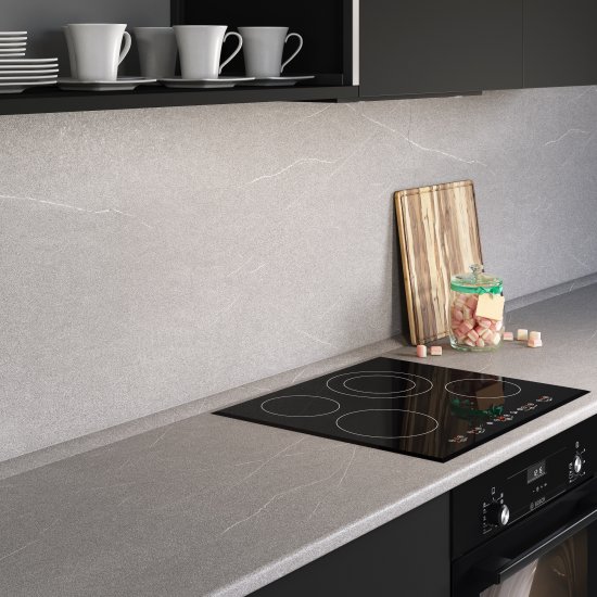 Столешница кухонная 240x60x2.5 см ДСП цвет гранит серый
