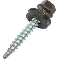Кровельный саморез КРЕП-КОМП 4,8х35 RAL8019 серо-коричневый (250 шт.)