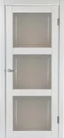 Дверь межкомнатная со стеклом Адажио 90x200 см Hardflex белый с замком и петлями