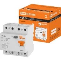 Узо TDM ELECTRIC ВД1-63 4Р 16А 30мА тип А