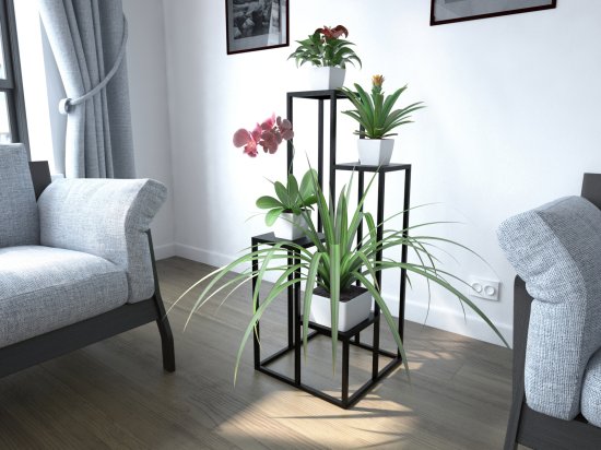 Подставка для цветочного горшка 40x100x40 см 4 полки сталь