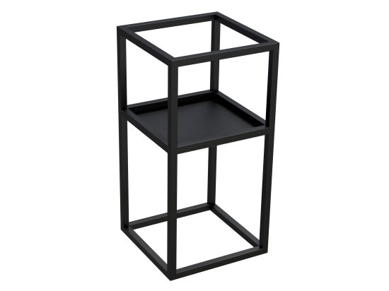 Подставка для цветочного горшка 25x50x25 см с полкой сталь