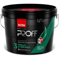 Интерьерная краска для стен и потолков BRITE PROFESSIONAL