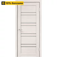 Дверь межкомнатная со стеклом Лайн 60x200 см Hardflex цвет дуб тернер белый без замка, без петель