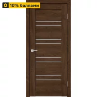 Дверь межкомнатная со стеклом Лайн 1 70x200 см Hardflex цвет дуб тернер венге без замка, без петель