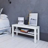 Тумба под телевизор 90x26x44 см ДСП цвет белый