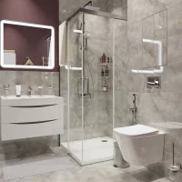 Плитка настенная Керамин Талисман 60x30 см 1.98 м² глянцевая цвет серый
