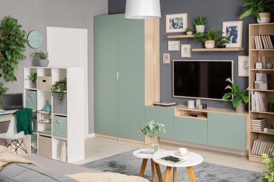 Каркас шкафа Лион 80x200.2x41.7 см ЛДСП цвет дуб комано с петлями